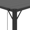 Gazebo with Louvered Roof 3×3 m Anthracite Fabric and Aluminium