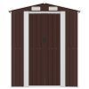 Garden Shed Dark Brown 192x191x223 cm Galvanised Steel