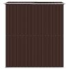 Garden Shed Dark Brown 192x191x223 cm Galvanised Steel