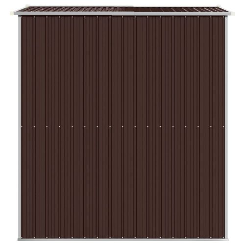 Garden Shed Dark Brown 192x191x223 cm Galvanised Steel