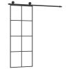 Sliding Door with Hardware Set 76×205 cm ESG Glass&Aluminium