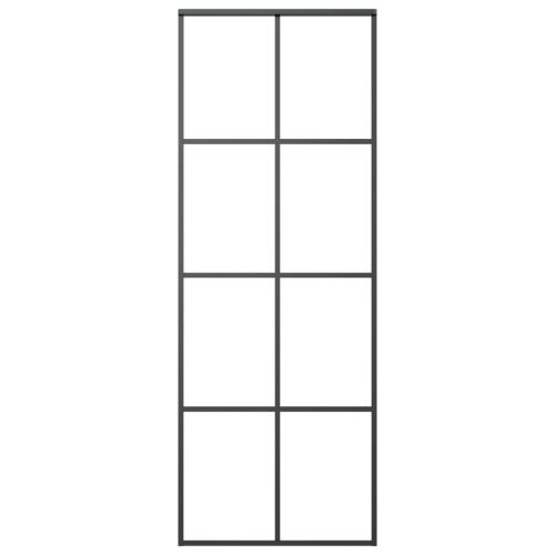 Sliding Door with Hardware Set 76×205 cm ESG Glass&Aluminium