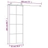 Sliding Door with Hardware Set 76×205 cm ESG Glass&Aluminium