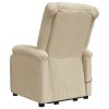 Stand up Massage Recliner Chair Cream Fabric