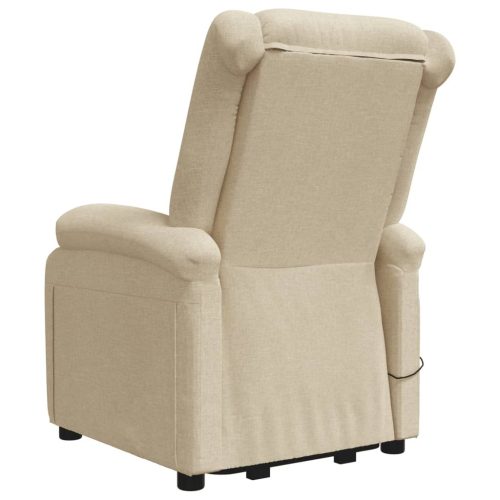 Stand up Massage Recliner Chair Cream Fabric