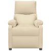 Stand Up Massage Recliner Chair Cream Fabric