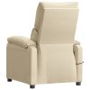 Stand Up Massage Recliner Chair Cream Fabric