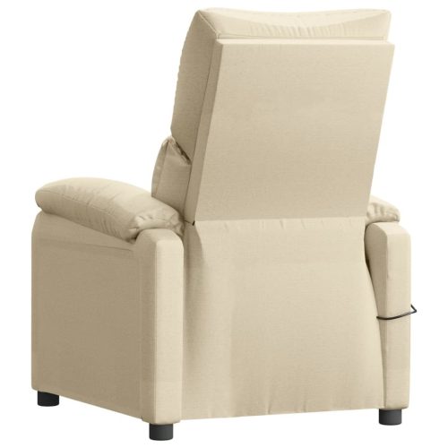 Stand Up Massage Recliner Chair Cream Fabric