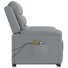 Stand up Massage Chair Light Grey Fabric