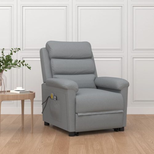 Stand up Massage Chair Light Grey Fabric