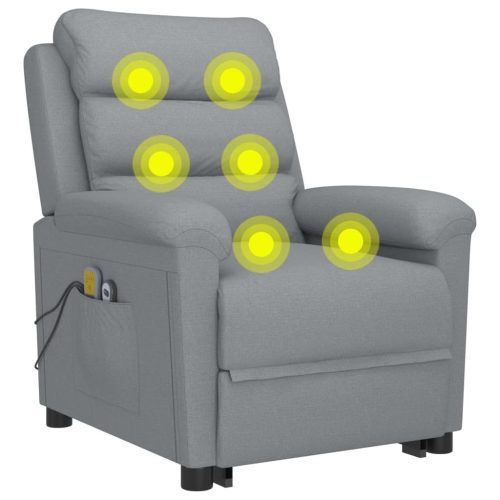 Stand up Massage Chair Light Grey Fabric