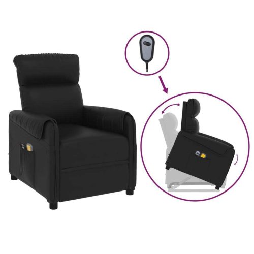 Stand up Massage Chair Black Faux Leather