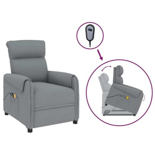 Stand up Massage Chair Light Grey Fabric