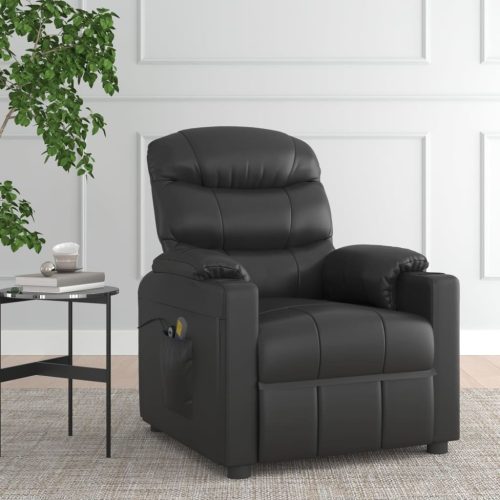 Stand up Massage Chair Black Faux Leather