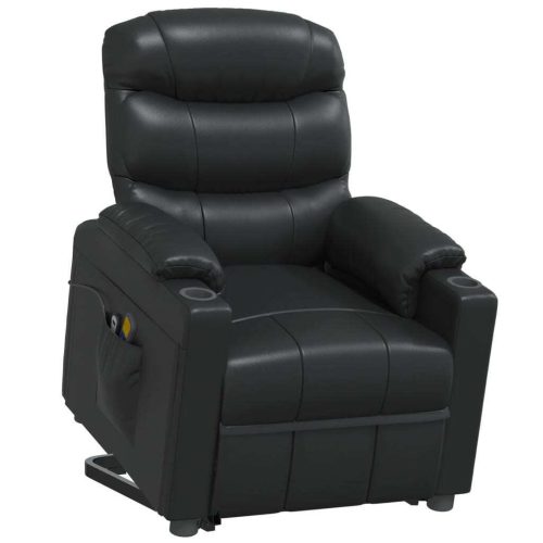 Stand up Massage Chair Black Faux Leather