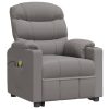 Electric Stand up Massage Chair Light Grey Fabric