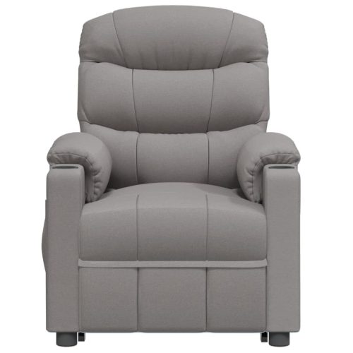 Electric Stand up Massage Chair Light Grey Fabric