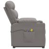 Electric Stand up Massage Chair Light Grey Fabric