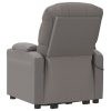 Electric Stand up Massage Chair Light Grey Fabric