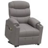 Electric Stand up Massage Chair Light Grey Fabric