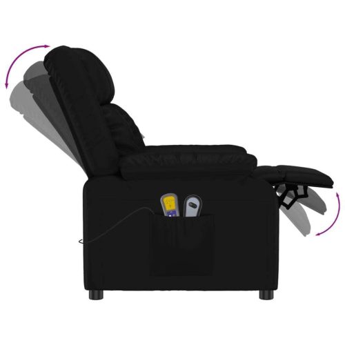 Stand up Massage Chair Black Faux Leather