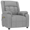 Stand up Massage Chair Light Grey Fabric