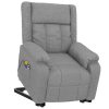 Stand up Massage Chair Light Grey Fabric