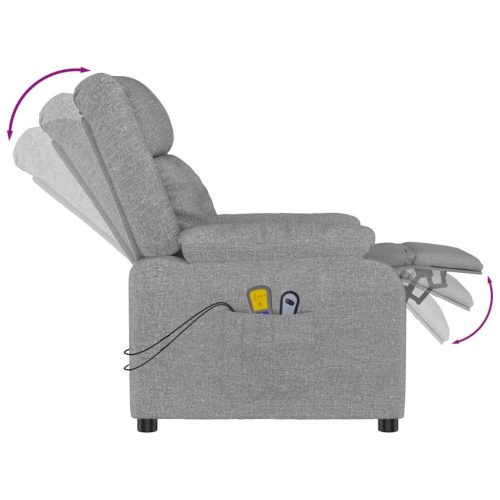 Stand up Massage Chair Light Grey Fabric