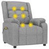 Stand up Massage Chair Light Grey Fabric