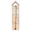 Playhouse with Climbing Wall Solid Wood Pine