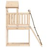 Playhouse with Climbing Wall Solid Wood Pine