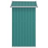 Garden Shed Green 126×97.5×177 cm Galvanised Steel