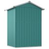 Garden Shed Green 126×97.5×177 cm Galvanised Steel