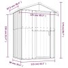 Garden Shed Green 126×97.5×177 cm Galvanised Steel