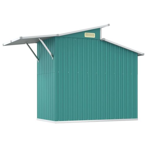 Garden Shed Green 270x130x208.5 cm Galvanised Steel