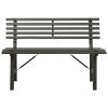 Garden Bench 110 cm Steel Black