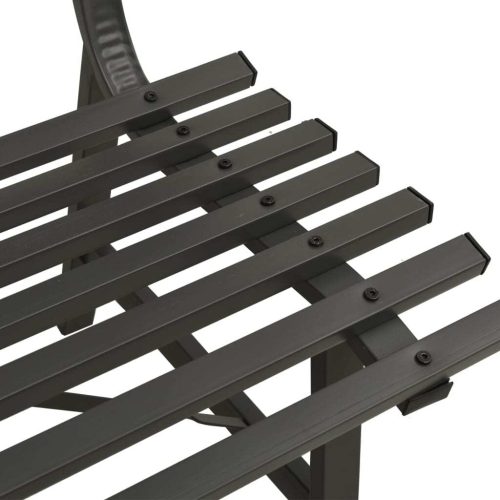 Garden Bench 110 cm Steel Black