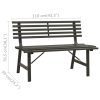 Garden Bench 110 cm Steel Black