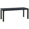 Garden Bench 110 cm Steel and WPC Black