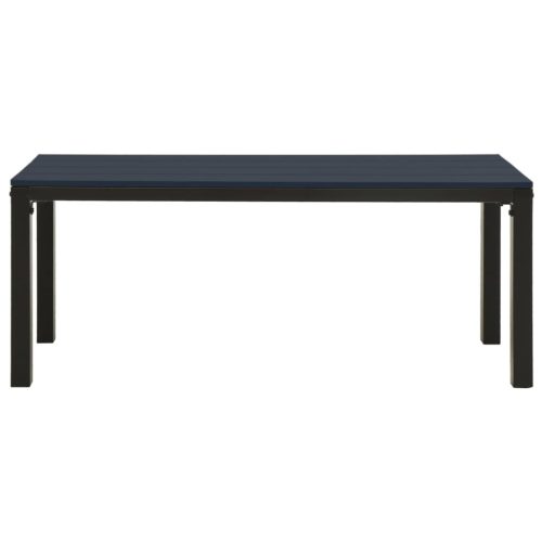 Garden Bench 110 cm Steel and WPC Black