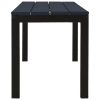 Garden Bench 110 cm Steel and WPC Black