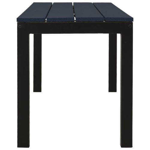 Garden Bench 110 cm Steel and WPC Black