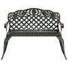 Garden Bench 108 cm Cast Aluminium Green