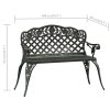 Garden Bench 108 cm Cast Aluminium Green