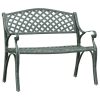 Garden Bench 102 cm Cast Aluminium Green