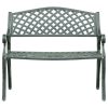 Garden Bench 102 cm Cast Aluminium Green