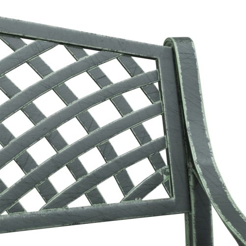 Garden Bench 102 cm Cast Aluminium Green