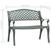 Garden Bench 102 cm Cast Aluminium Green