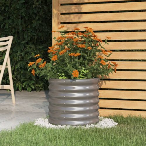 Garden Planter Powder-coated Steel 40x40x36 cm