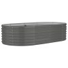 Garden Planter Powder-coated Steel 152x80x36 cm Grey